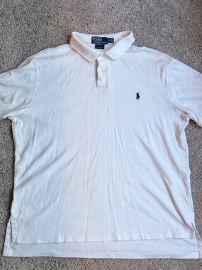 Mens White Polo Ralph Lauren Polo Shirt
